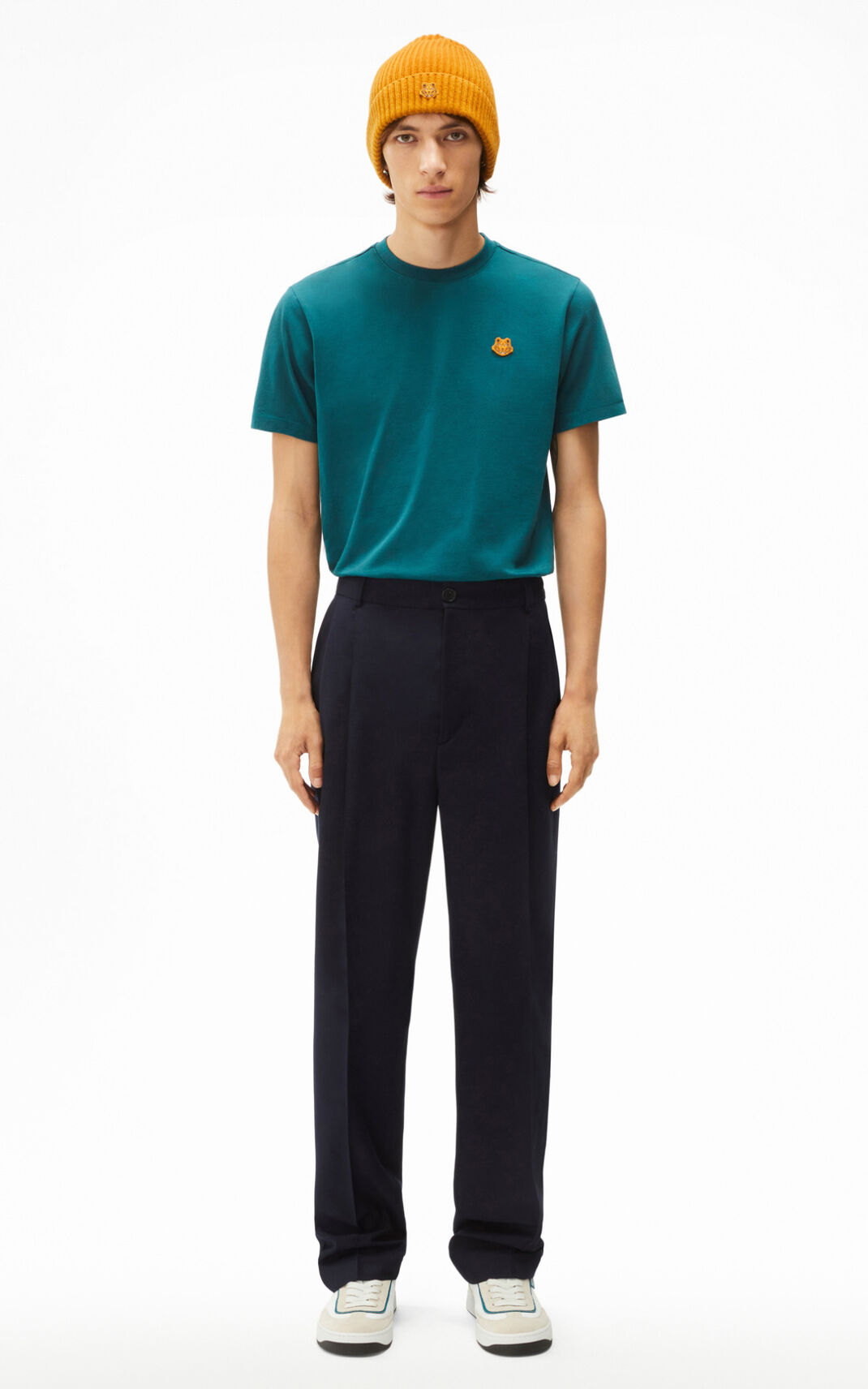 Kenzo Pleated Pantalones Hombre Azules Negras | 0139458-MK